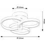 Rabalux Isidora 71400 lampa podsufitowa x32 W szara-beżowa zdj.2