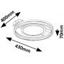 Rabalux Shirin 71401 lampa podsufitowa 3x40 W biała-czarna zdj.2