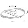 Rabalux Olyssia 71464 lampa podsufitowa x24 W złota zdj.2