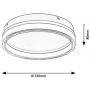 Rabalux Seraphiel 71478 lampa podsufitowa x18 W czarna zdj.2