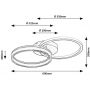 Rabalux Seraphiel 71479 lampa podsufitowa x38 W czarna zdj.2