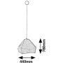Rabalux Lomiro 72000 lampa wisząca 1x40 W czarna-szary/popielaty zdj.2