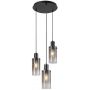 Rabalux Fumea 72038 lampa wisząca 3x60 W czarna-przydymiona zdj.3