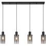 Rabalux Fumea 72039 lampa wisząca 4x60 W czarna-przydymiona zdj.3