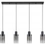Rabalux Fumea 72039 lampa wisząca 4x60 W czarna-przydymiona zdj.1