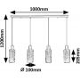 Rabalux Fumea 72039 lampa wisząca 4x60 W czarna-przydymiona zdj.2