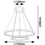 Rabalux Jasero 72040 inteligentna lampa wisząca 2x42 W biała-czarna zdj.2