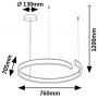 Rabalux Silnora 72115 lampa wisząca 1x45 W biała-czarna zdj.2
