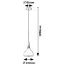 Rabalux Drusilla 72135 lampa wisząca 1x40 W czarna-złota-szary/popielaty-drewno zdj.2