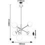 Rabalux Meduza 72194 lampa podsufitowa 6x20 W biała-czarna zdj.2