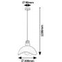 Rabalux Filina 72228 lampa wisząca 1x40 W biała-czarna-drewno zdj.2