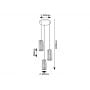 Rabalux Veness 72255 lampa wisząca 3x40 W czarna-przydymiona zdj.2