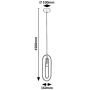 Rabalux Rovier 72263 lampa wisząca 1x40 W czarna-miedź zdj.2