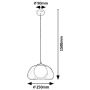 Rabalux Elowen 72273 lampa wisząca 1x5 W biała-czarna-bursztynowa zdj.2
