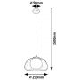Rabalux Elowen 72274 lampa wisząca 1x5 W biała-czarna-przezroczysta zdj.2