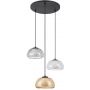Rabalux Elowen 72276 lampa wisząca 3x5 W biała-czarna-przezroczysta-przydymiona-bursztynowa zdj.1