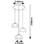 Rabalux Elowen 72276 lampa wisząca 3x5 W biała-czarna-przezroczysta-przydymiona-bursztynowa zdj.2