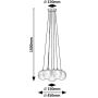 Rabalux Rosehip 72304 lampa wisząca x25 W szampan zdj.2