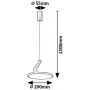 Rabalux Ovidia 72328 lampa wisząca 1x20 W biała zdj.2