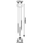 Rabalux Ramira 72359 lampa wisząca 3x5 W przezroczysta-złota zdj.2
