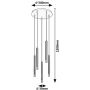 Rabalux Ramira 72360 lampa wisząca 5x5 W czarna-przezroczysta zdj.2