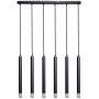 Rabalux Ramira 72362 lampa wisząca 6x5 W czarna-przezroczysta zdj.1