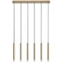 Rabalux Ramira 72363 lampa wisząca 6x5 W przezroczysta-złota zdj.1