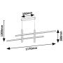 Rabalux Severine 72366 lampa wisząca 4x40 W biała-czarna-złota zdj.2