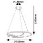 Rabalux Niloo 72367 lampa wisząca 1x40 W biała-czarna zdj.2