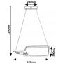 Rabalux Malwen 72368 lampa wisząca 2x36 W biała-chrom zdj.2