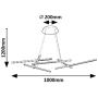 Rabalux Severine 72369 inteligentna lampa wisząca 5x40 W biała-czarna-złota zdj.2