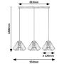 Rabalux Emerencia 72371 lampa wisząca 3x40 W czarna-przydymiona zdj.2