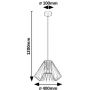 Rabalux Emerencia 72372 lampa wisząca 1x40 W czarna-przydymiona zdj.2