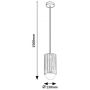 Rabalux Noxelle 72420 lampa wisząca 1x5 W czarna-drewno zdj.2