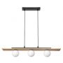 Rabalux Noxelle 72421 lampa wisząca 3x5 W czarna-drewno zdj.3