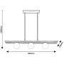 Rabalux Noxelle 72421 lampa wisząca 3x5 W czarna-drewno zdj.2