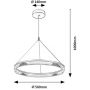 Rabalux Rivona 72471 lampa wisząca x24 W złota zdj.2