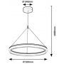 Rabalux Seraphiel 72478 lampa wisząca x24 W czarna zdj.2