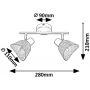 Rabalux Farelia 73006 lampa podsufitowa 2x10 W czarna-szara zdj.2
