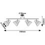 Rabalux Farelia 73008 lampa podsufitowa 4x10 W czarna-szara zdj.2