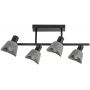 Rabalux Farelia 73010 lampa podsufitowa 4x10 W czarna-szara zdj.1