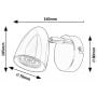 Rabalux Perico 73015 kinkiet 1x5 W czarny zdj.2