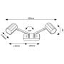 Rabalux Karter 73028 kinkiet 2x5 W czarny zdj.2