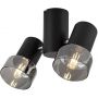 Rabalux Hatice 73053 lampa podsufitowa 2x15 W czarna-przydymiona zdj.3