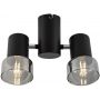 Rabalux Hatice 73053 lampa podsufitowa 2x15 W czarna-przydymiona zdj.5