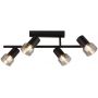 Rabalux Hatice 73054 lampa podsufitowa 4x15 W czarna-przydymiona zdj.1