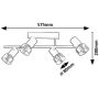 Rabalux Hatice 73054 lampa podsufitowa 4x15 W czarna-przydymiona zdj.2