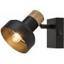 Rabalux Saskia 73055 kinkiet 1x15 W czarny-drewno zdj.3