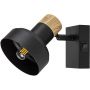 Rabalux Saskia 73055 kinkiet 1x15 W czarny-drewno zdj.1