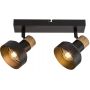 Rabalux Saskia 73056 lampa podsufitowa 2x15 W czarna-drewno zdj.3